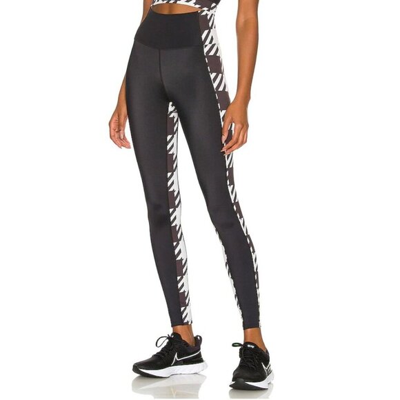 Beach Riot Houndstooth Colorblock Black White Leggings-sz Medium - Picture 1 of 10